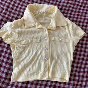 Reformation Yellow Crop Top